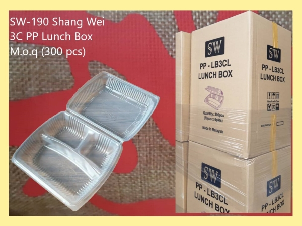 SW-190 Shang Wei 3C PP Lunch Box M.o.q (300 pcs)x2 COMPARTMENT PLASTIC CONTAINER MICROWAVEABLE PLASTIC CONTAINNER Kuala Lumpur (KL), Malaysia, Selangor, Kepong Supplier, Suppliers, Supply, Supplies | RS Peck Trading