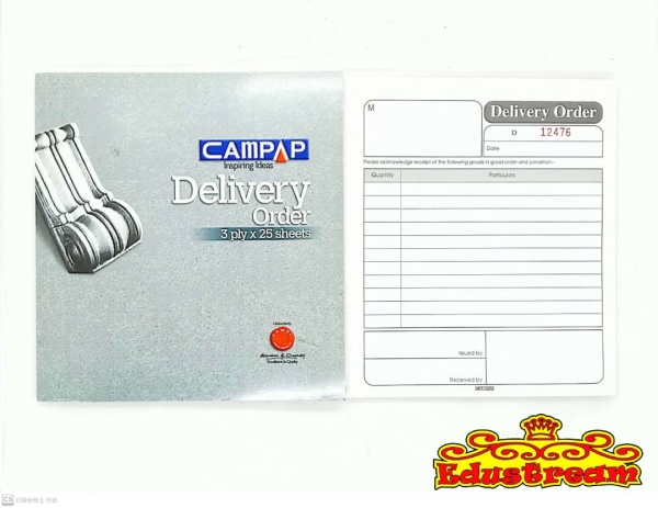 Campap Delivery Order 178mm x 190mm 3x25 Sheets CA3825 Bill Book School & Office Equipment Stationery & Craft Johor Bahru (JB), Malaysia Supplier, Suppliers, Supply, Supplies | Edustream Sdn Bhd