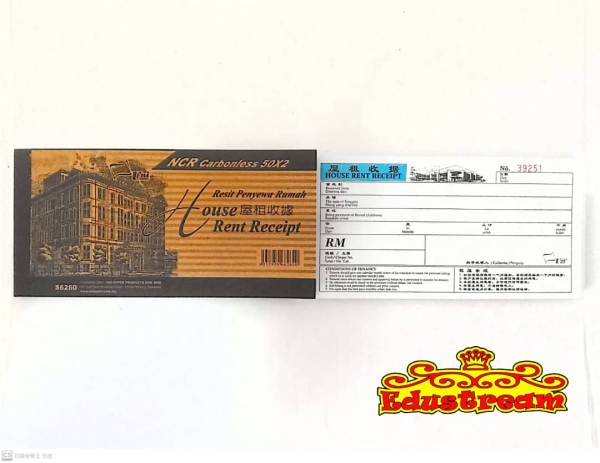 Uni NCR House Rent Receipt 50 Set x 2 Ply S6260 Bill Book School & Office Equipment Stationery & Craft Johor Bahru (JB), Malaysia Supplier, Suppliers, Supply, Supplies | Edustream Sdn Bhd