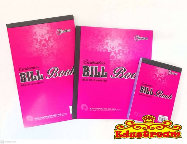 NCR Carbonless Bill Book 80x2 Sheet (NO) Bill Book School & Office Equipment Stationery & Craft Johor Bahru (JB), Malaysia Supplier, Suppliers, Supply, Supplies | Edustream Sdn Bhd