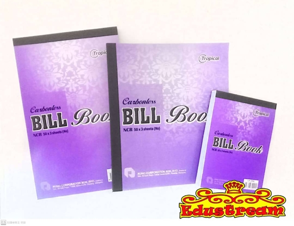 NCR Carbonless Bill Book 50x3 Sheet (NO) Bill Book School & Office Equipment Stationery & Craft Johor Bahru (JB), Malaysia Supplier, Suppliers, Supply, Supplies | Edustream Sdn Bhd