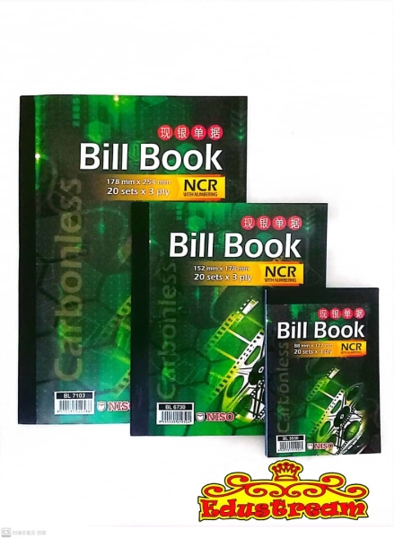 Niso NCR With Numbering Carbonless Bill Book 3PLYx20Set Bill Book School & Office Equipment Stationery & Craft Johor Bahru (JB), Malaysia Supplier, Suppliers, Supply, Supplies | Edustream Sdn Bhd