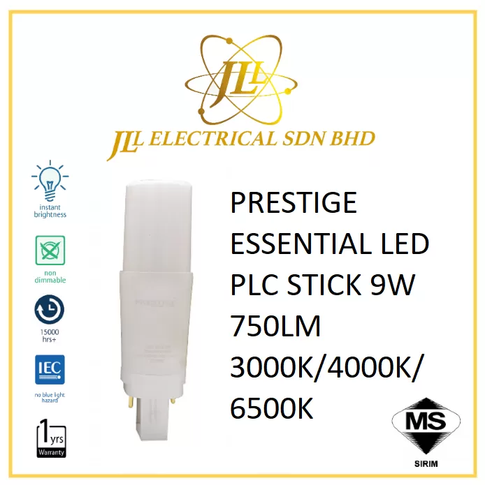 PRESTIGE ESSENTIAL LED PLC STICK 9W 750LM 3000K/4000K/6500K Kuala Lumpur  (KL), Selangor, Malaysia Supplier, Supply, Supplies, Distributor | JLL  Electrical Sdn Bhd