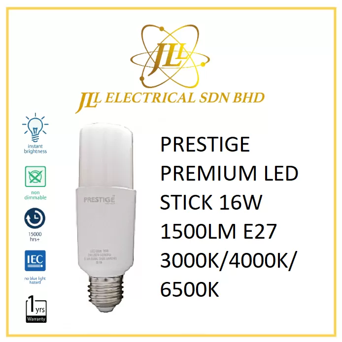 PRESTIGE PREMIUM LED STICK 16W 1500LM E27 3000K/4000K/6500K 