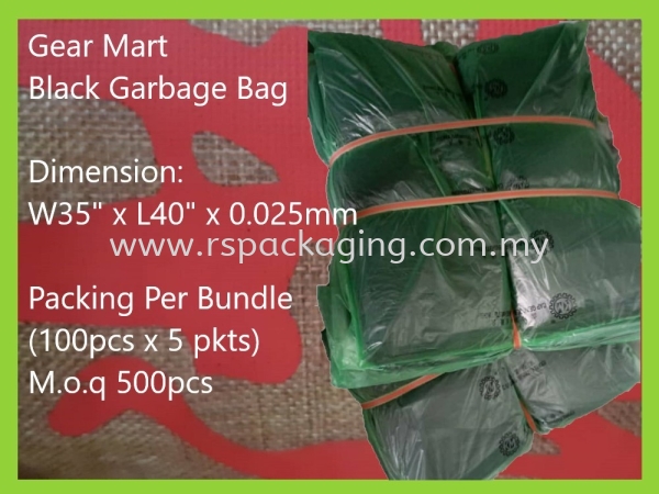 Garbage Bag 35''x40'' M.o.q(+-500 pcs) GARBAGE BAG PLASTIC BAGS Kuala Lumpur (KL), Malaysia, Selangor, Kepong Supplier, Suppliers, Supply, Supplies | RS Peck Trading