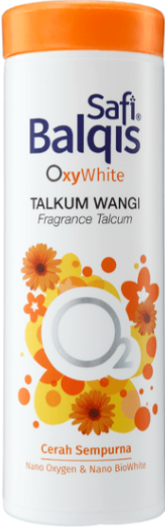 Safi Balqis Oxywhite Talcum OrangeFrangrance 90g Safi Personal Care   Wholesaler, Supplier, Supply, Supplies | J.B. Cip Sen Trading Sdn Bhd