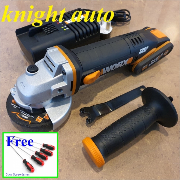 Worx WX802 20V 2.0Ah Max Lithium-Ion Cordless Angle Grinder (1body,1battery,1charger ) ID32656  Worx Power Tools (Branded) Selangor, Malaysia, Kuala Lumpur (KL), Seri Kembangan, Setapak, Kajang Supplier, Suppliers, Supply, Supplies | Knight Auto Sdn Bhd