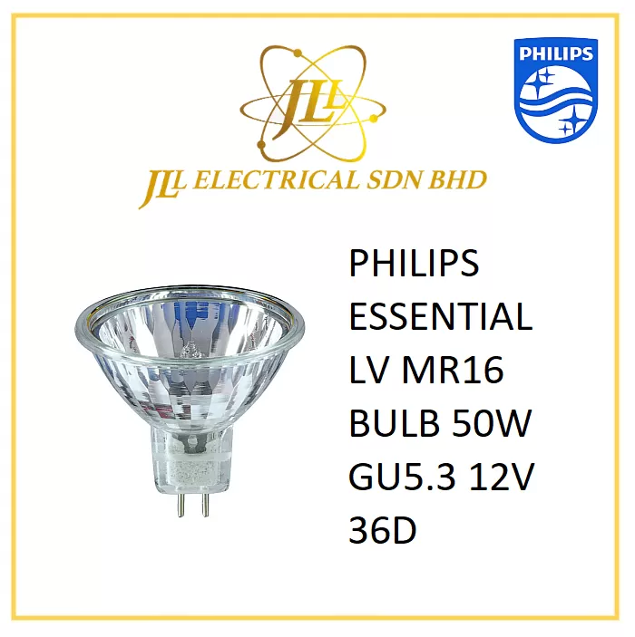 PHILIPS ESSENTIAL LV MR16 BULB 50W GU5.3 12V 36D EXN Kuala Lumpur (KL),  Selangor, Malaysia Supplier, Supply, Supplies, Distributor | JLL Electrical  Sdn Bhd