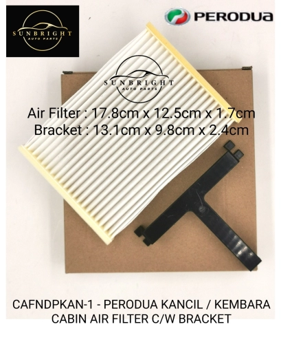 CAFNDPKAN-1 - PERODUA KANCIL / KEMBARA CABIN AIR FILTER C/W BRACKET