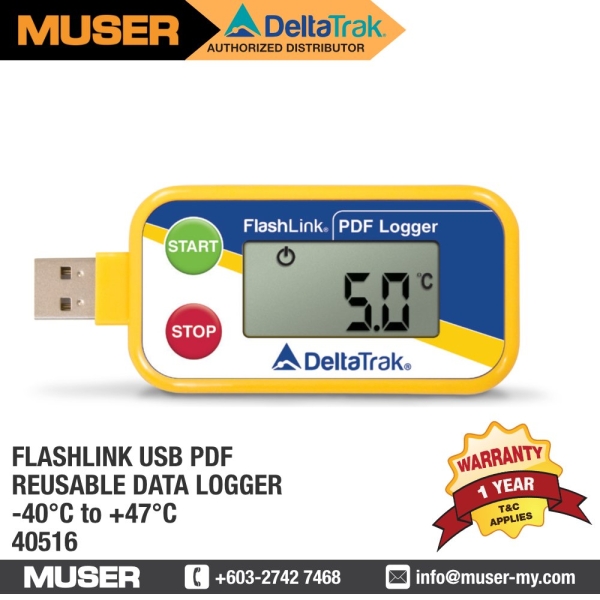 40516 FlashLink USB PDF Reusable Data Logger Reusable PDF Data Loggers DeltaTrak Kuala Lumpur (KL), Malaysia, Selangor, Sunway Velocity Supplier, Suppliers, Supply, Supplies | Muser Apac Sdn Bhd