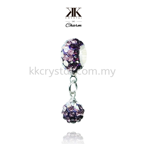 Bling Charm 12mm + 8mm Round Dangle, B012, Amethyst + Light Amethyst + Rainbow White Bling Charm 12mm + 8mm Round Dangle Charms Kuala Lumpur (KL), Malaysia, Selangor, Klang, Kepong Wholesaler, Supplier, Supply, Supplies | K&K Crystal Sdn Bhd