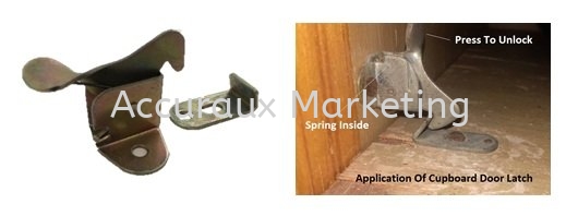 Spring Press Cabinet Catches Catches 06. FURNITURE FITTINGS Selangor, Malaysia, Kuala Lumpur (KL), Sungai Buloh Supplier, Distributor, Supply, Supplies | Accuraux Marketing Sdn Bhd