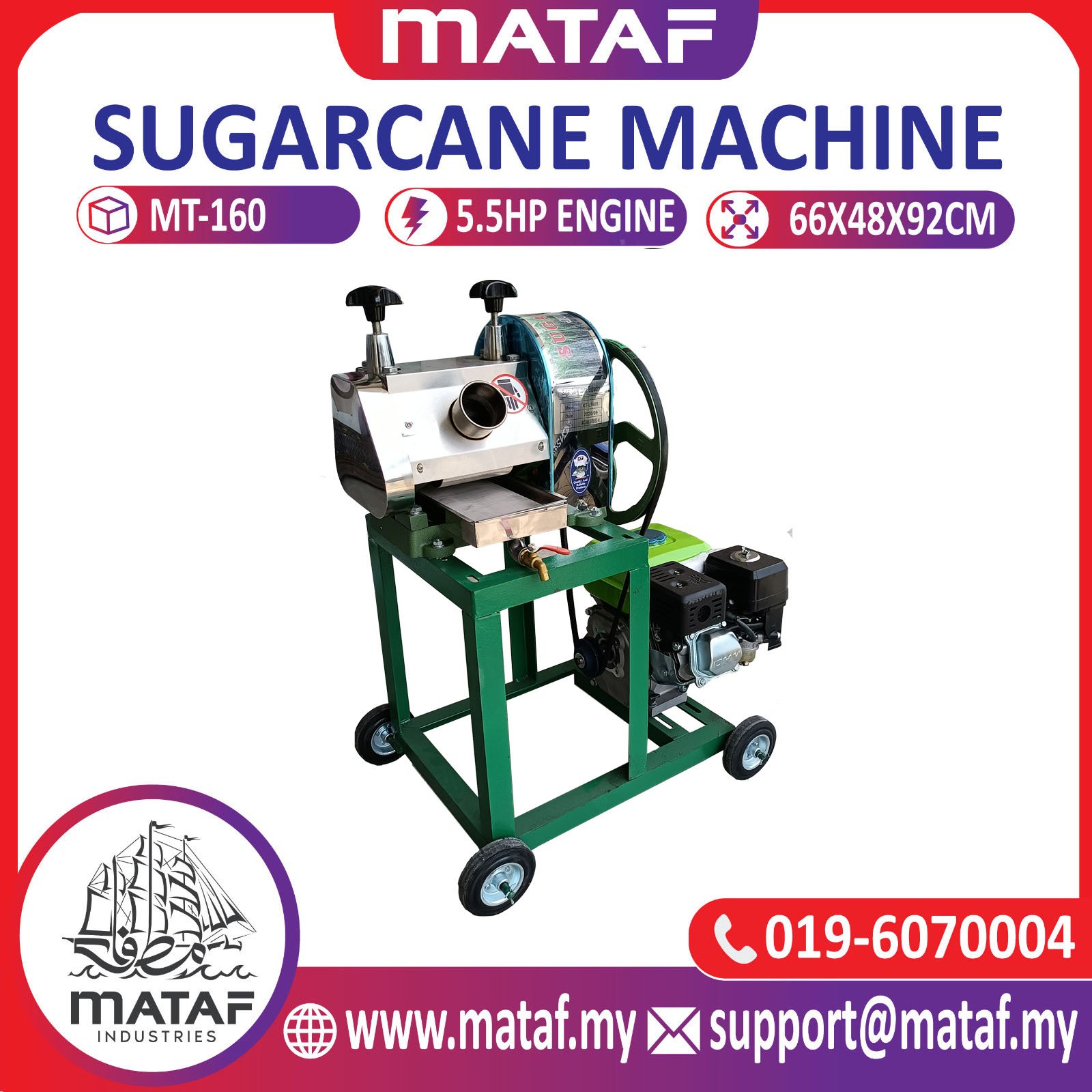 Mesin Tebu Murah/ Sugarcane Machine MT-160