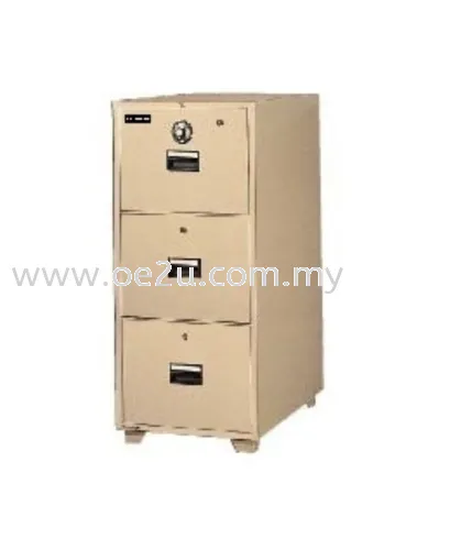 UCHIDA 3 Drawer Fire Resistant Filing Cabinet (B4-3D)_260kg