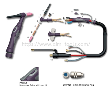 TIG - 350A DC, 260A AC @ 100% Duty Cycle, .020"(0.5mm)  5/32"(4.0mm) Electrodes