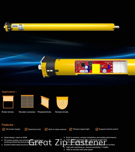 AM45 Multiple Electronic Limits DC Tubular Motor