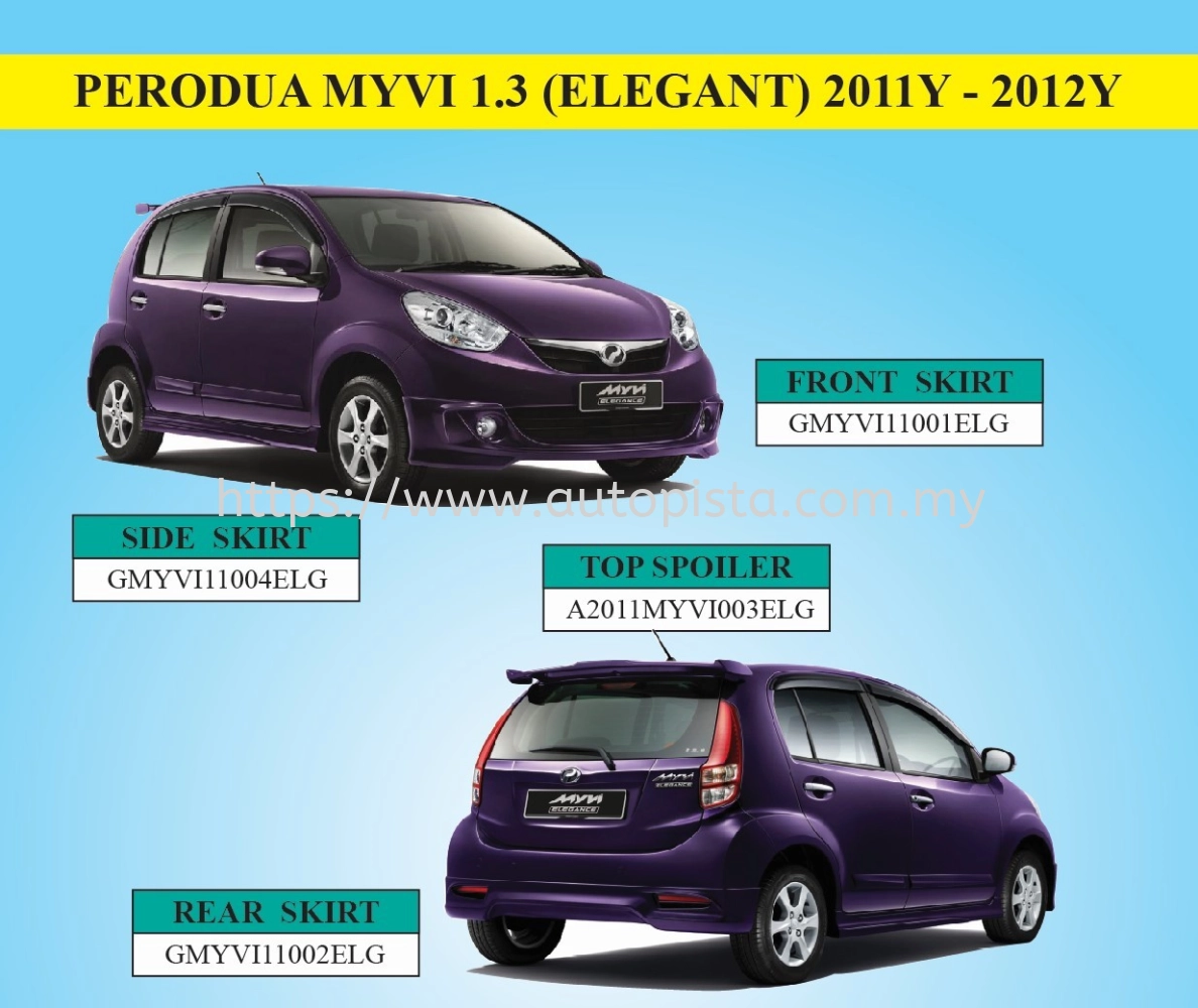 PERODUA MYVI 1.3 (ELEGENT) 2011Y - 2012Y