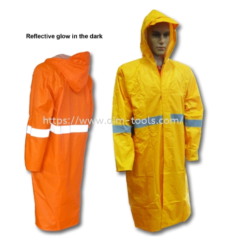 HEAVY DUTY PVC YELLOW RAINCOAT - 3/4 LENGTH | 100% WATERPROOF