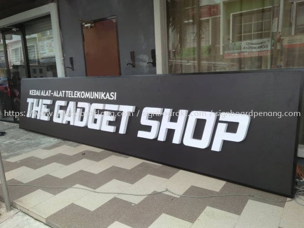 The Gadget Shop 3D Led Frontlit Lettering Signage Signboard At Klang Kuala Lumpur  3D BOX UP LETTERING Selangor, Malaysia, Kuala Lumpur (KL) Supply, Manufacturers, Printing | Great Sign Advertising (M) Sdn Bhd