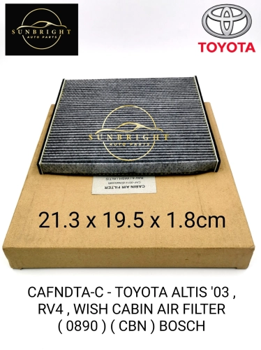 CAFNDTA-C - TOYOTA ALTIS '03 , RV4 , WISH CABIN AIR FILTER ( 0890 ) ( CBN ) BOSCH