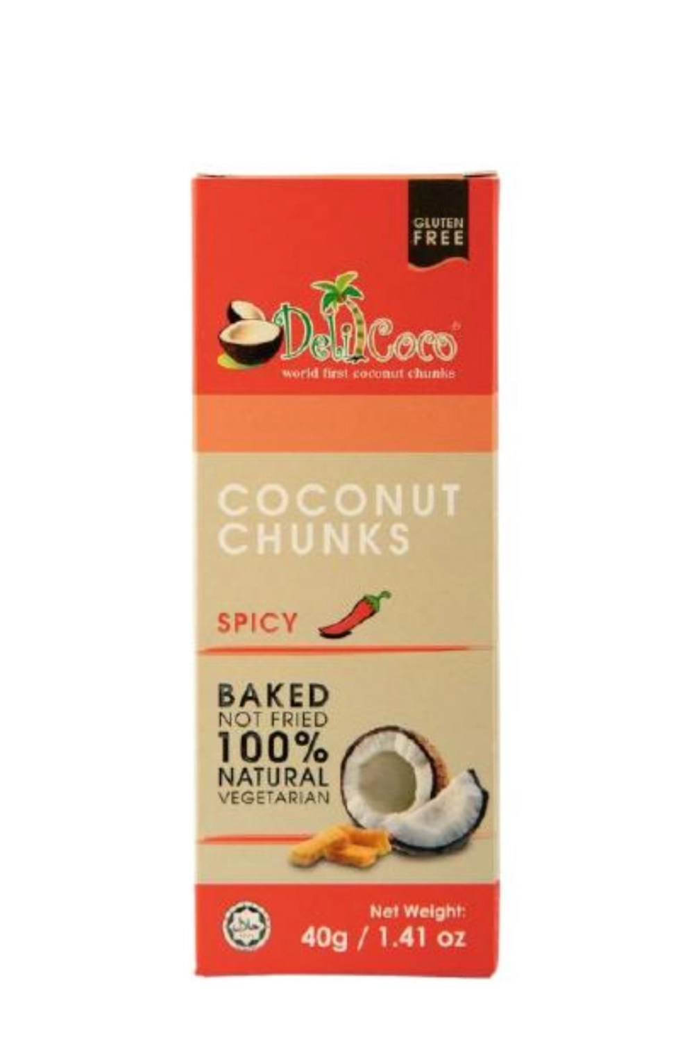 Delicoco Coconut Chunks Spicy Crunch D/Cut box (60 grams)