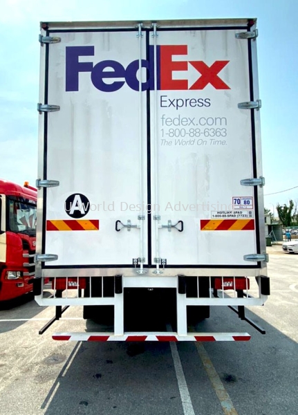 FedEx Ship Center Lorry box truck at Bukit Jelutong, Shah Alam, Selangor LORRY BOX TRUCK WRAPPING STICKER Malaysia, Selangor, Klang, Kuala Lumpur (KL) Manufacturer, Supplier, Supply, Supplies | U World Design Advertising