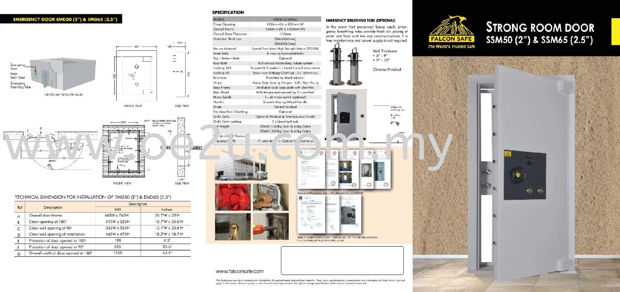 FALCON 2" Strong Room Door (SSM50)_750kg