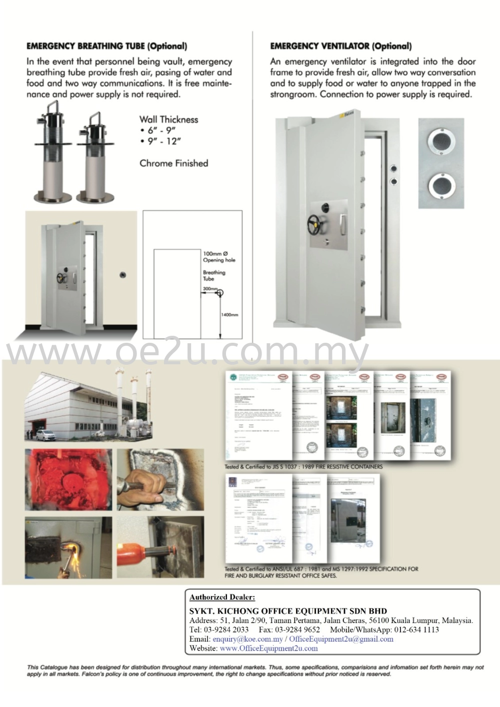 FALCON 4" Strong Room Door (SSM100)_1300kg