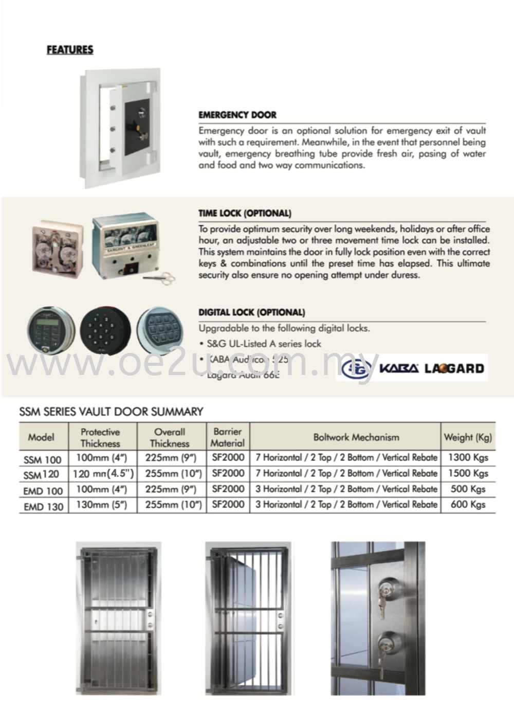 FALCON 4" Strong Room Door (SSM100)_1300kg