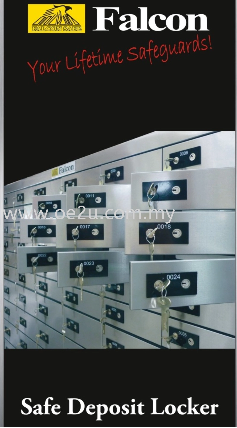 FALCON Safe Deposit Locker - 6 Lockers (FSDL 061010)_100kg