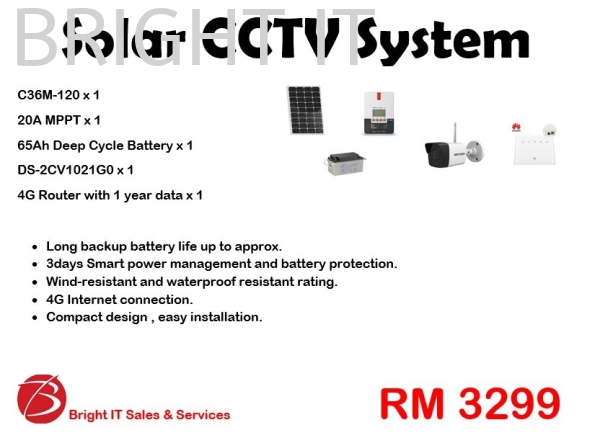 Solar CCTV Package Solar Camera CCTV Product Melaka, Malaysia, Batu Berendam Supplier, Suppliers, Supply, Supplies | BRIGHT IT SALES & SERVICES