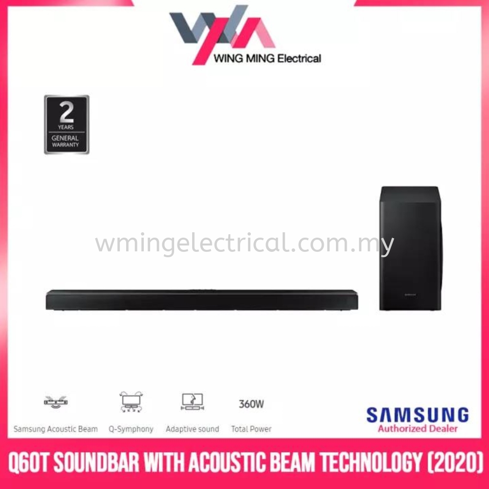 (New 2020 Model) Samsung Q60T Soundbar with Acoustic Beam Technology HW-Q60T HW-Q60T/XM
