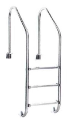 JM 3 Step S.Steel 304 Ladder with Plastic Foot