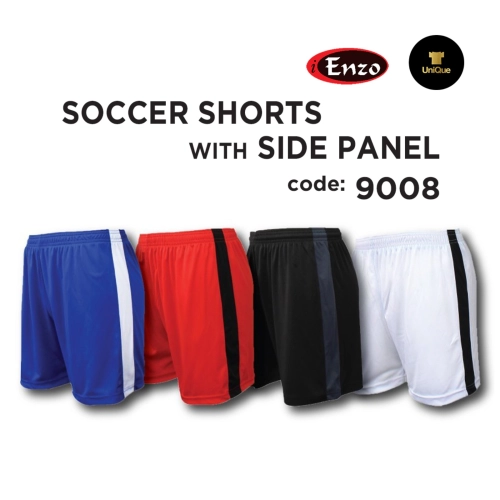 Soccer Shorts Pant with side panel ( UNISEX ) MIcrofiber | Short Pants | Soccer Pants | Sport Pants - Enzo 9008