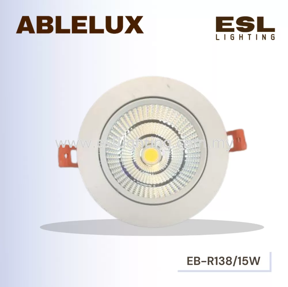 ABLELUX Round 15W LED Recessed Adjustable Spotlight 1350LUMEN POWER FACTOR 0.9 AC85-265V ISOLATED DRIVER