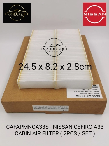 CAFAPMNCA33S - NISSAN CEFIRO A33 CABIN AIR FILTER ( 2PCS / SET )