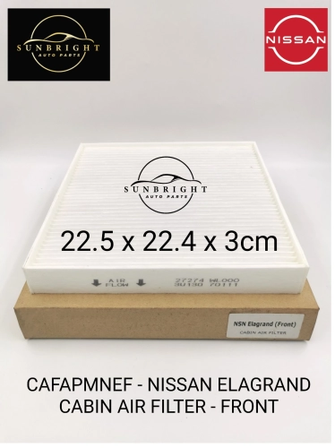 CAFAPMNEF - NISSAN ELAGRAND CABIN AIR FILTER - FRONT