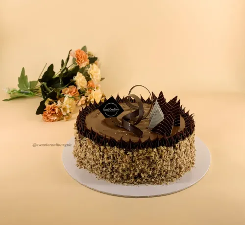 Chocolate Truffle Walnut Cake