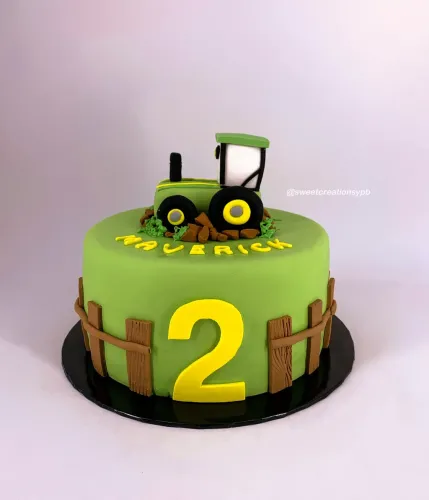 Green Truck - Fondant Cake