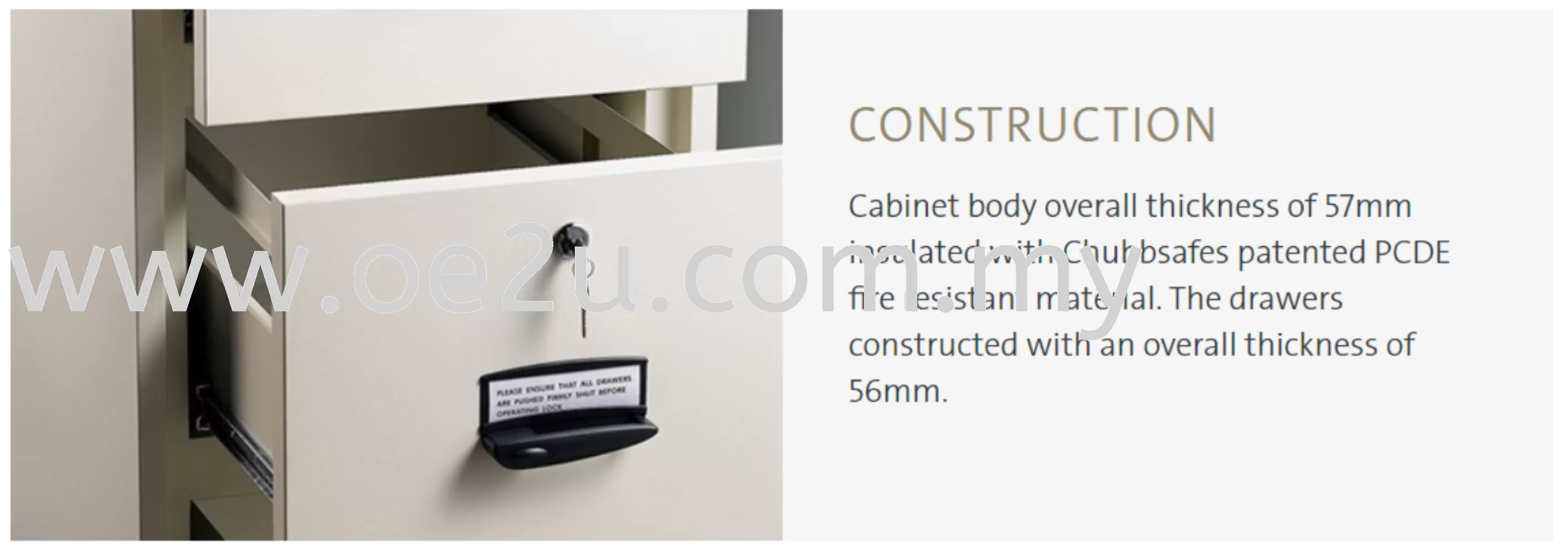 Chubbsafes 2 Drawer RPF Cabinet 5200 (Individual Locking)_200kg