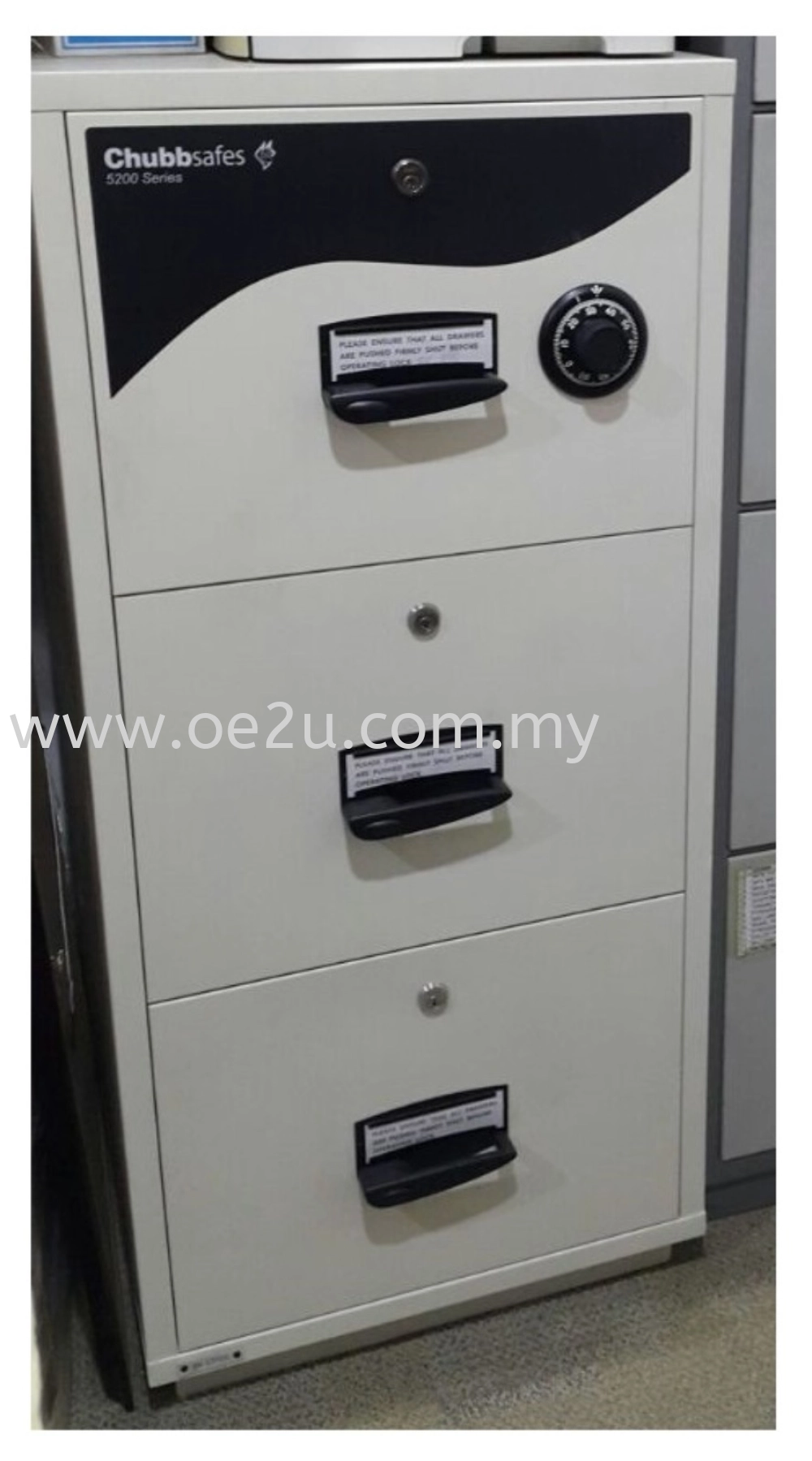 Chubbsafes 3 Drawer RPF Cabinet 5200 (Individual Locking)_270kg