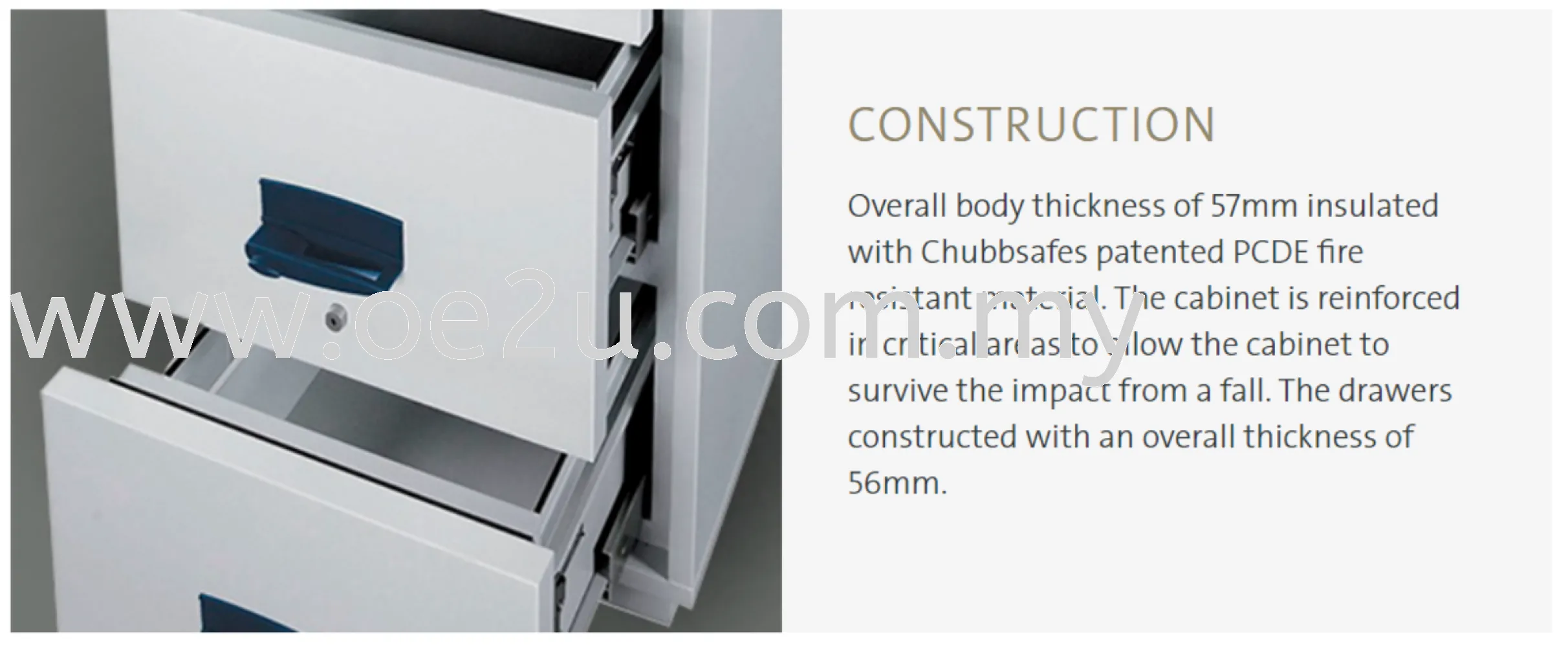 Chubbsafes 2 Drawer RPF Cabinet 9000 (Central Locking)_220kg