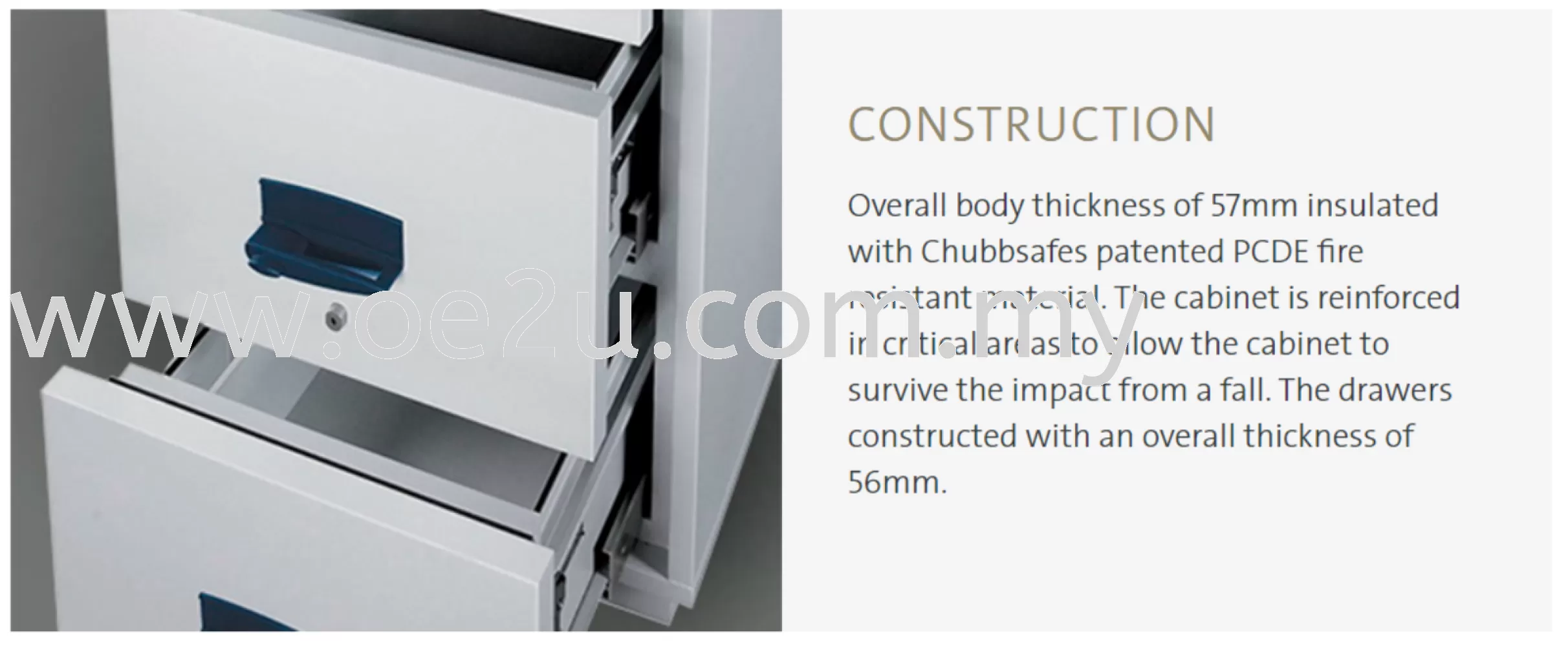 Chubbsafes 2 Drawer RPF Cabinet 9000 (Individual Locking)_220kg