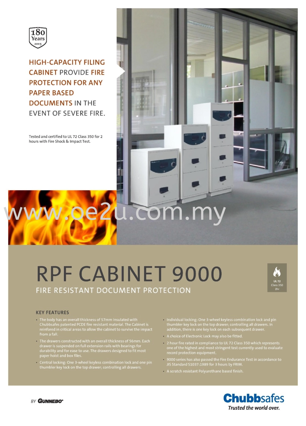 Chubbsafes 3 Drawer RPF Cabinet 9000 (Central Locking)_290kg