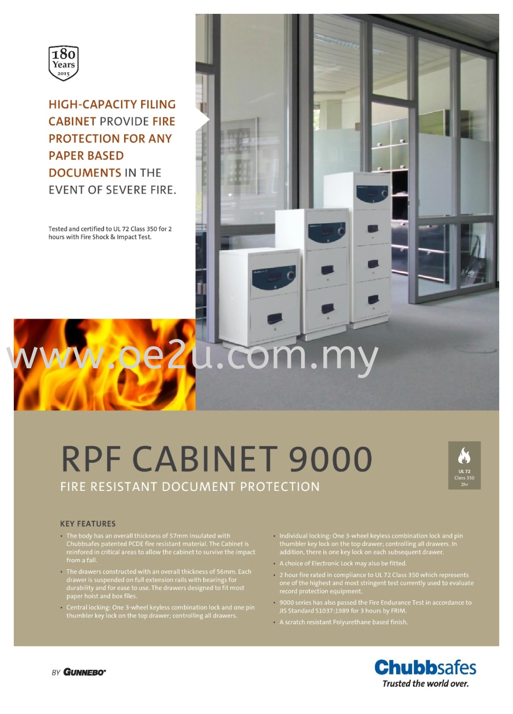 Chubbsafes 3 Drawer RPF Cabinet 9000 (Individual Locking)_290kg