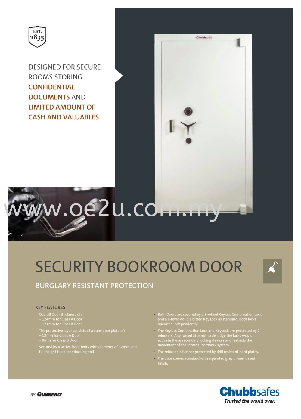 Chubbsafes Class A Security Bookroom Door (318kg)