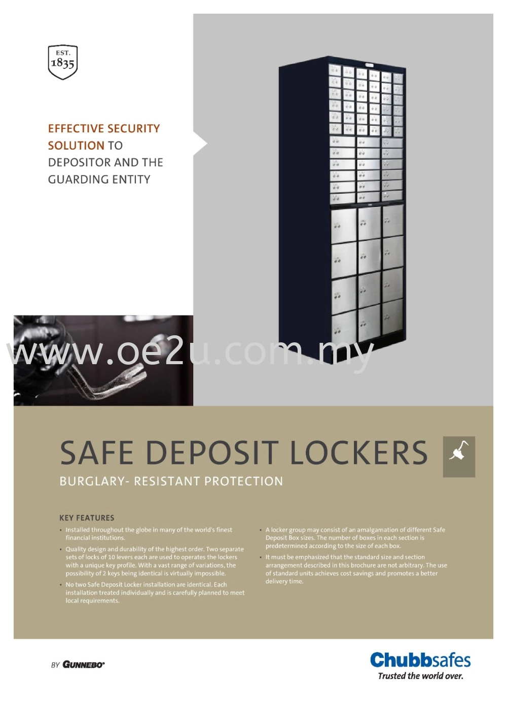 Chubbsafes Safe Deposit Locker - 12 Lockers (12 UK 510)_133kg