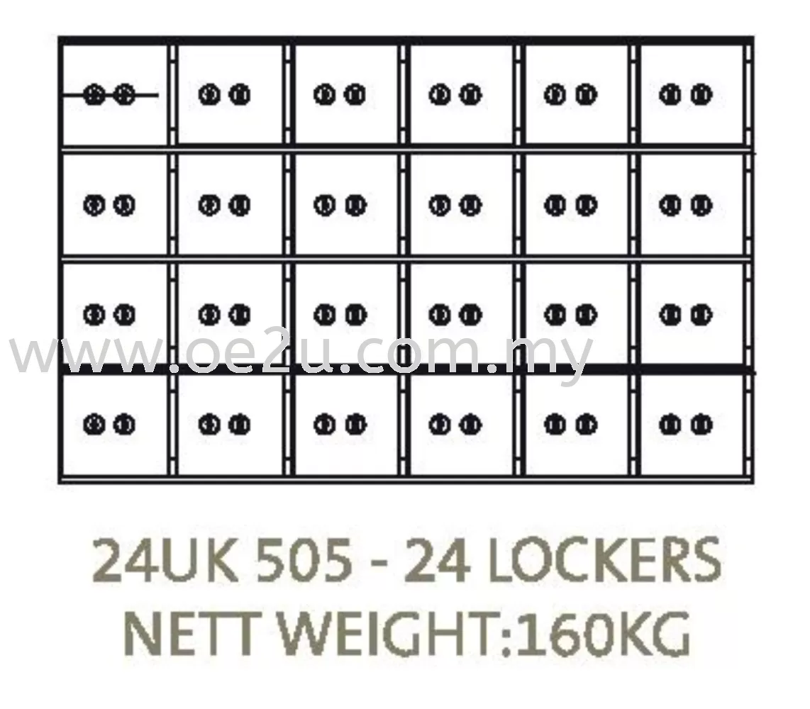 Chubbsafes Safe Deposit Locker - 24 Lockers (24 UK 505)_160kg