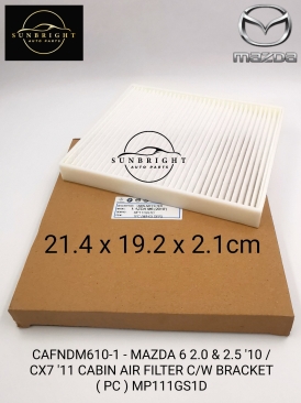CAFNDM610-1 - MAZDA 6 2.0 & 2.5 '10 / CX7 '11 CABIN AIR FILTER C/W BRACKET ( PC ) MP111GS1D