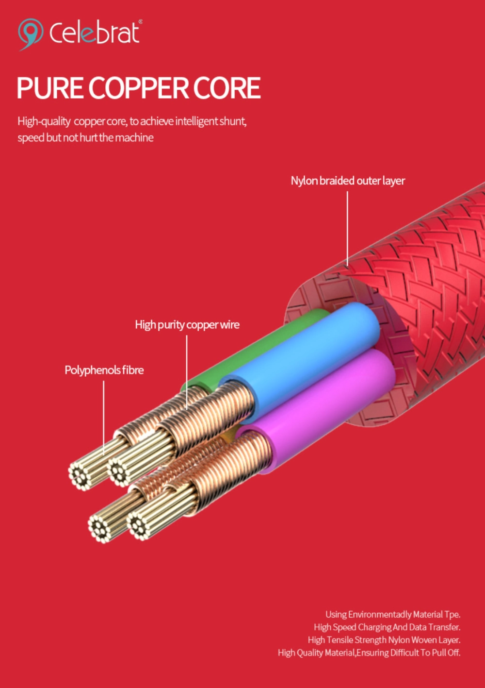 Celebrat Metal Cable Cb-05 3.0A